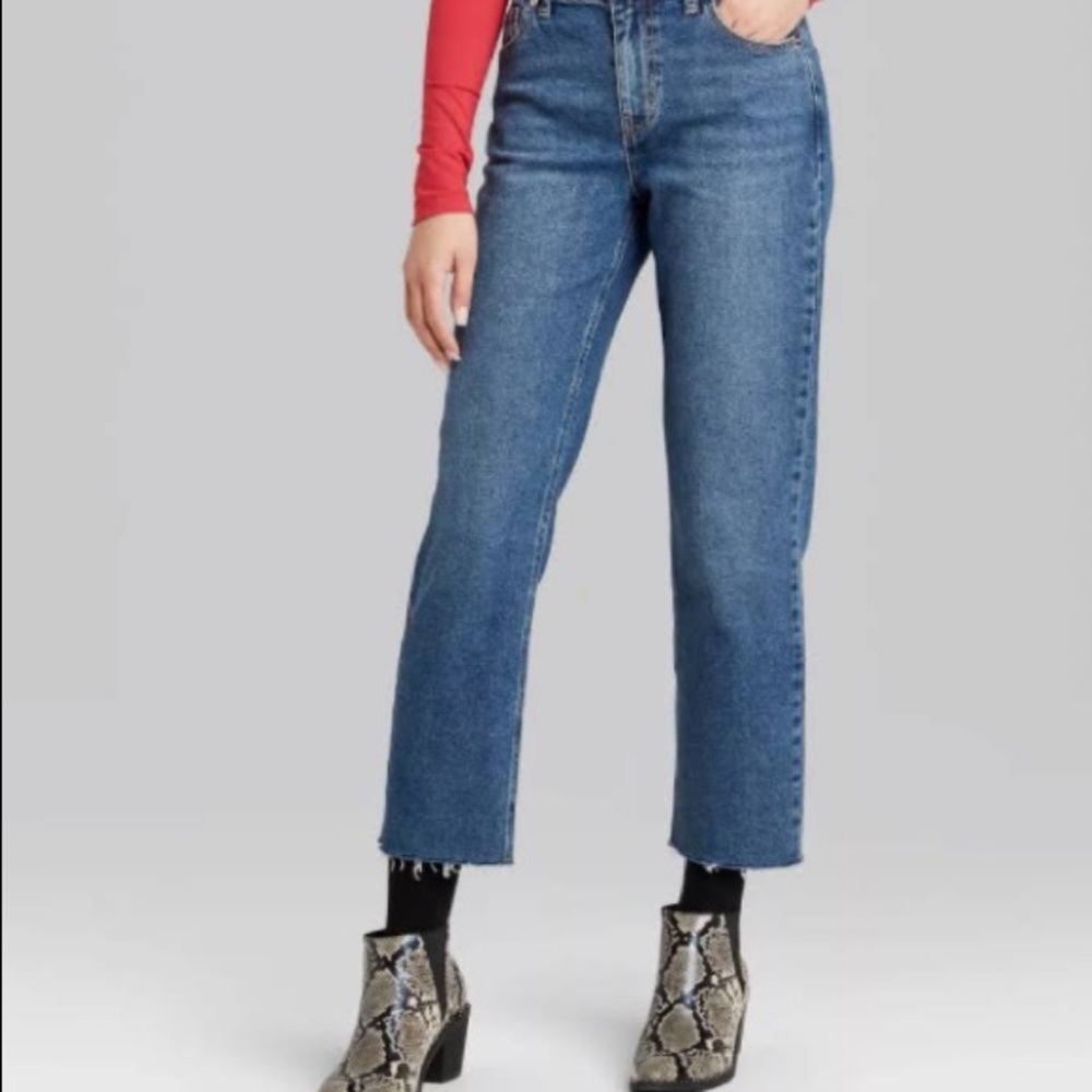 Wild fable high rise straight ankle jeans